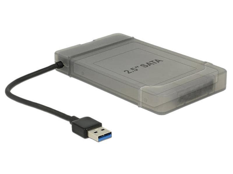 Delock Adapterkabel USB 3.0 Typ-A - SATA 22-Pin mit Schutzh USB-zu-SATA-Schnittstellenkonverter mit abnehmbarem Gehäuse
