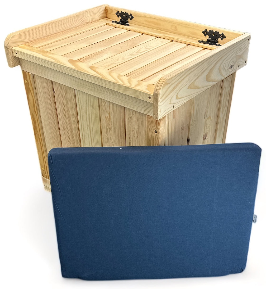 promadino Kissenbox »Patrick« mit blauer Sitzauflage