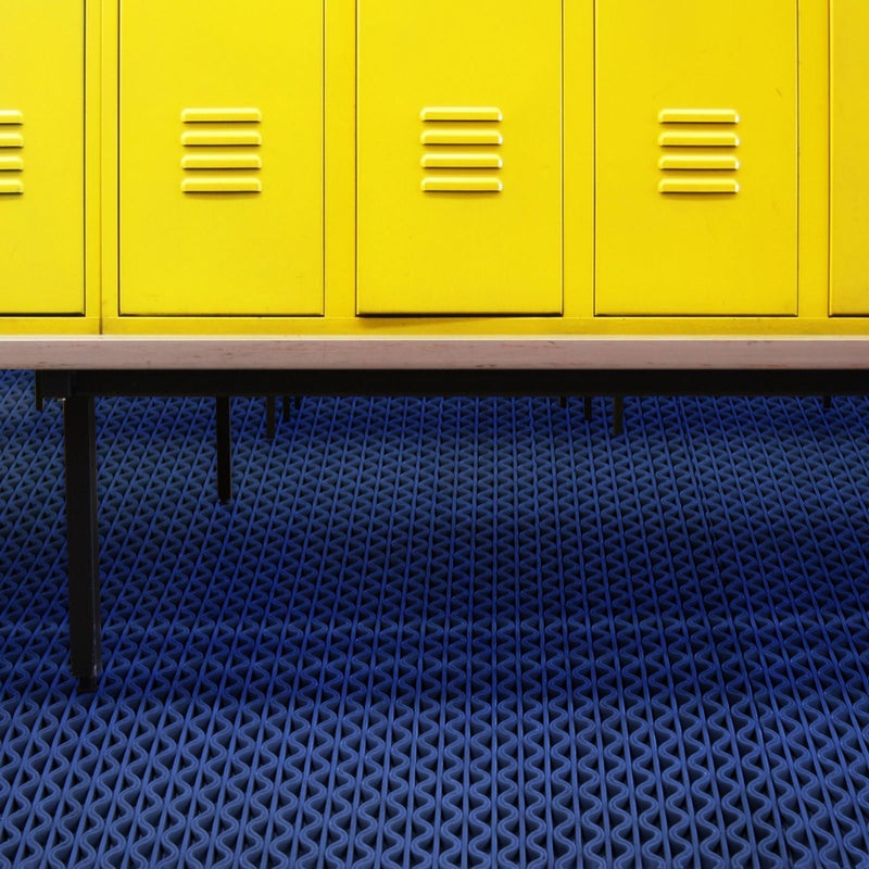 Hygiënemat voor blote voeten, UV-bestendig, blauw, 90 x 300 cm