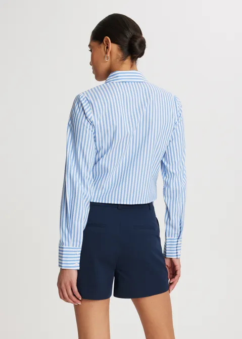 Cropped blouse met strikjes assorti (ASSOR)