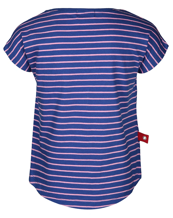 T-Shirt SUMMER FUN gestreift in blau/pink