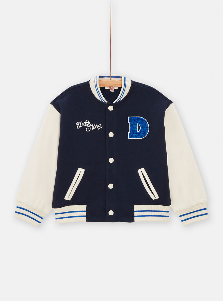 Cardigan bleu en molleton façon teddy pour garçon