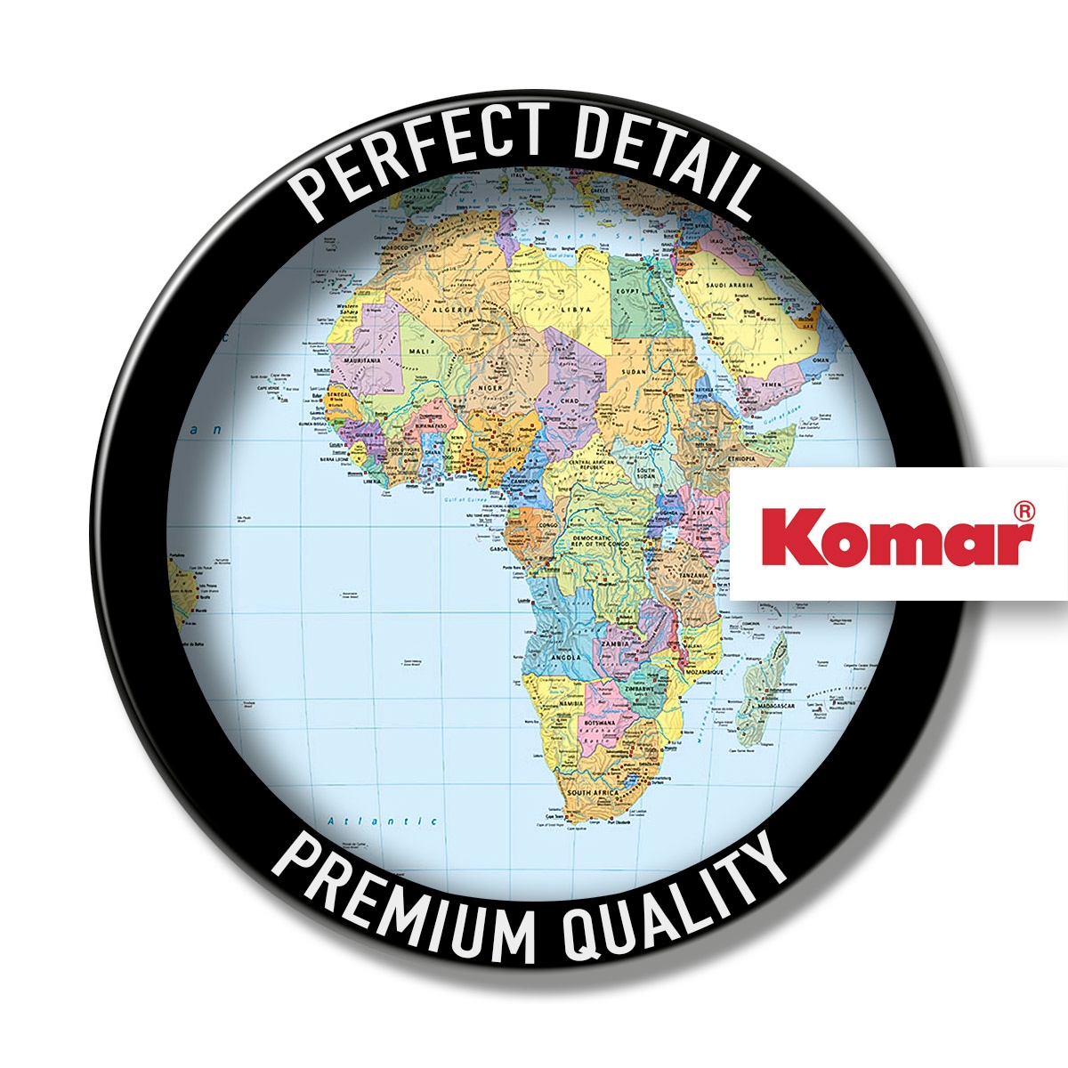 Komar Fototapete »World Map - Grösse 270 x 188 cm« bedruckt glatt Wohnzimmer, Schlafzimmer