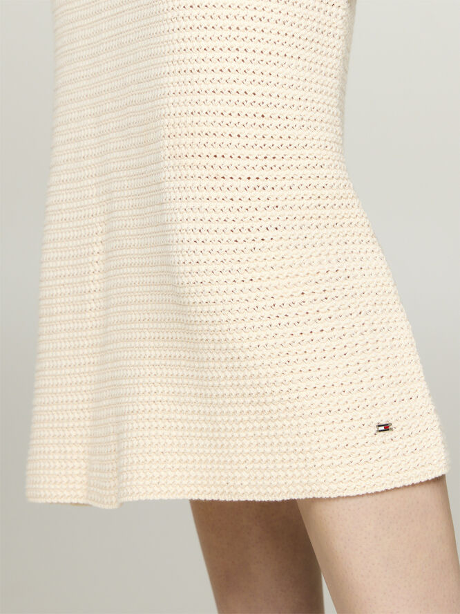 Tommy Hilfiger CROCHET MIDI DRESS Calico sweaters