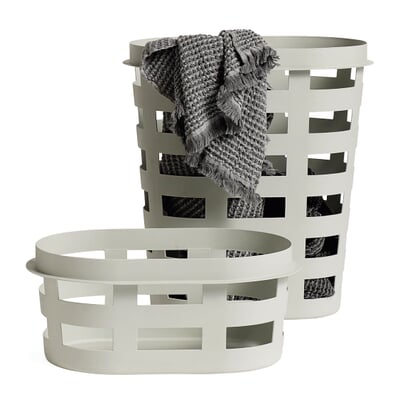Wäschekorb Laundry Basket, groß, Groß, Hellgrau