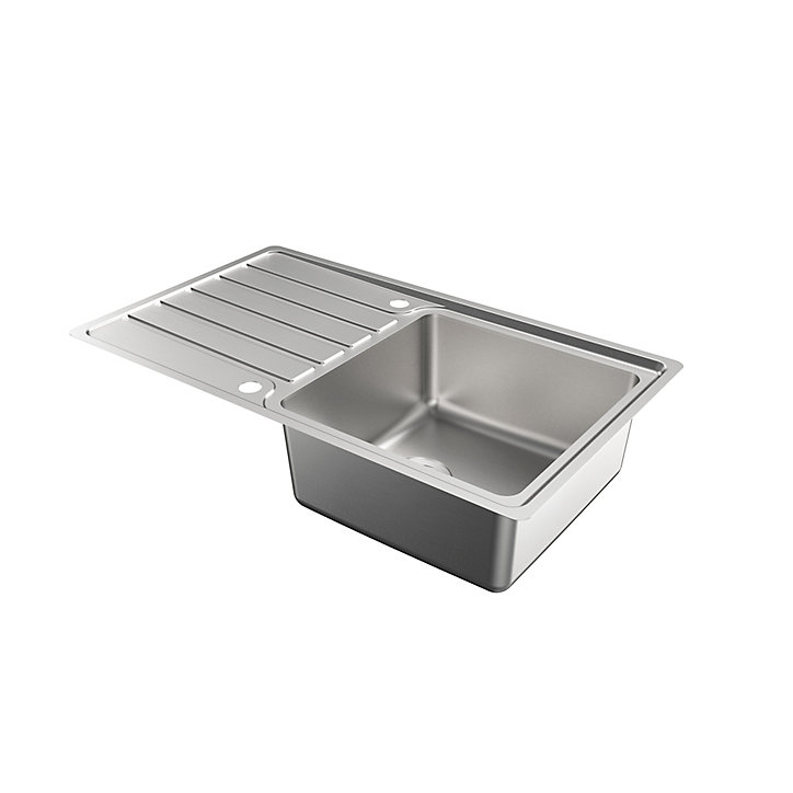 Évier en inox 1 bac à encastrer Apollonia