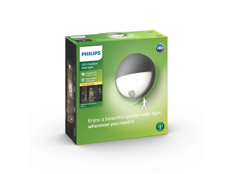 Philips myGarden Wandleuchte Capricorn, 600 lm mit Bewegung Wandleuchte für den Aussenbereich, 1x 6 W, LED