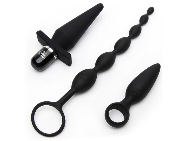 Fifty Shades of Grey Anal Plug Set Take it Slow Schwarz Sexspielzeug Kollektion für die anale Stimulation