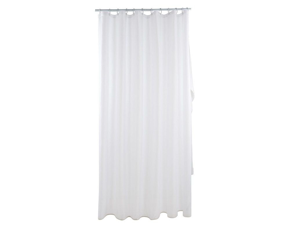 CORTINA DUCHE SEM ARGOLAS ACTUEL POLIESTER BRANCO 180X200CM