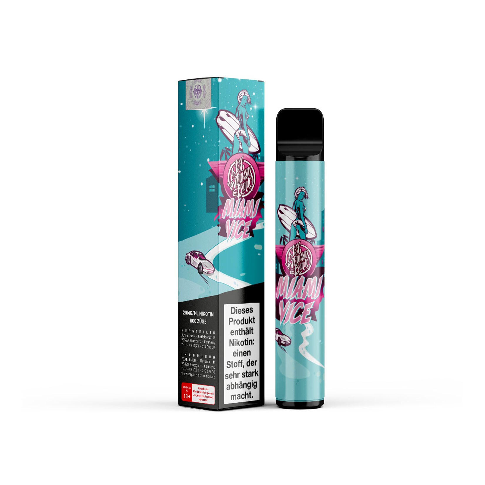187 Strassenbande Einweg E-Zigarette Miami Vice, 2 ml, 2.0% Nikotin