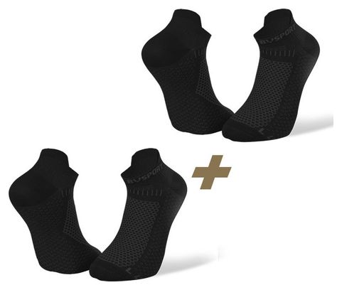 Paire de Chaussettes BV Sport Light 3D Ultra Courte X2 Noir