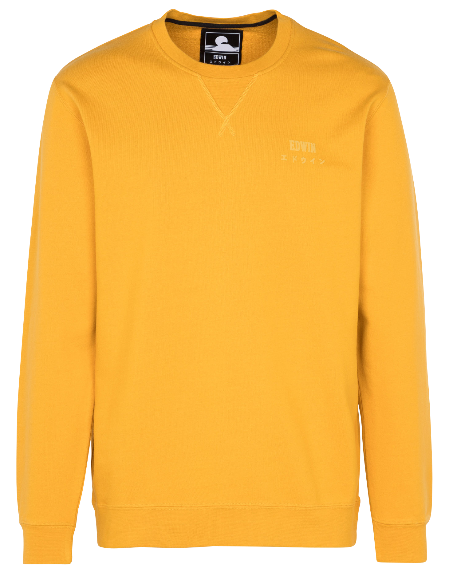 Sweat col rond regular-fit en coton | Jaune