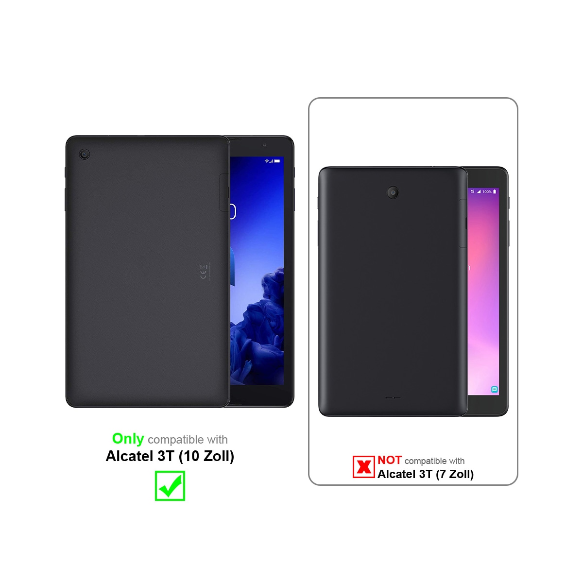 Alcatel 3T (10 tomme) deksel til nettbrett (blå)