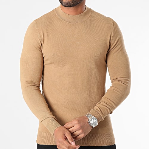 Pull Col Cheminée Camel