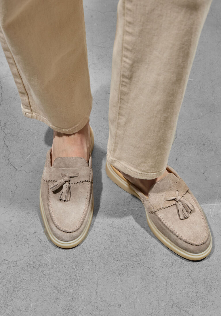 taupe mason garments loafers amalfi mule