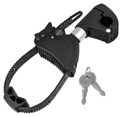 Eufab -  Porte-vélo Eufab: Fixe-cadre Court Amovible Ø 25   30 Mm Antivol Avec Collier De Serrage - Porte-vélos Eufab