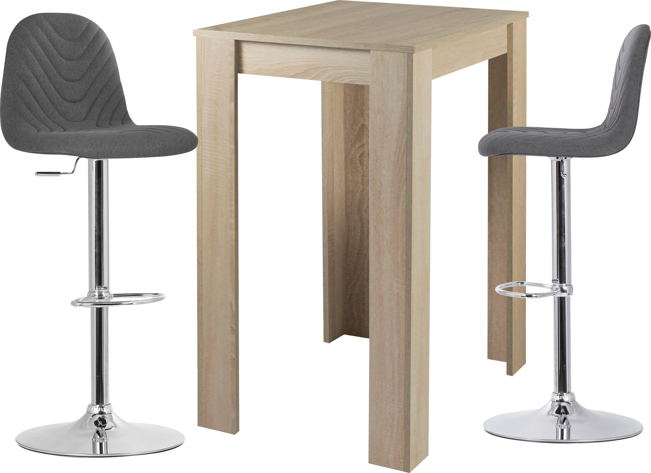 byLIVING Barhocker »Casino 01« Set, 2 Stk. tlg. drehbar mit Höhenverstellung, Bezug in Webstoff, Metall-Gestell