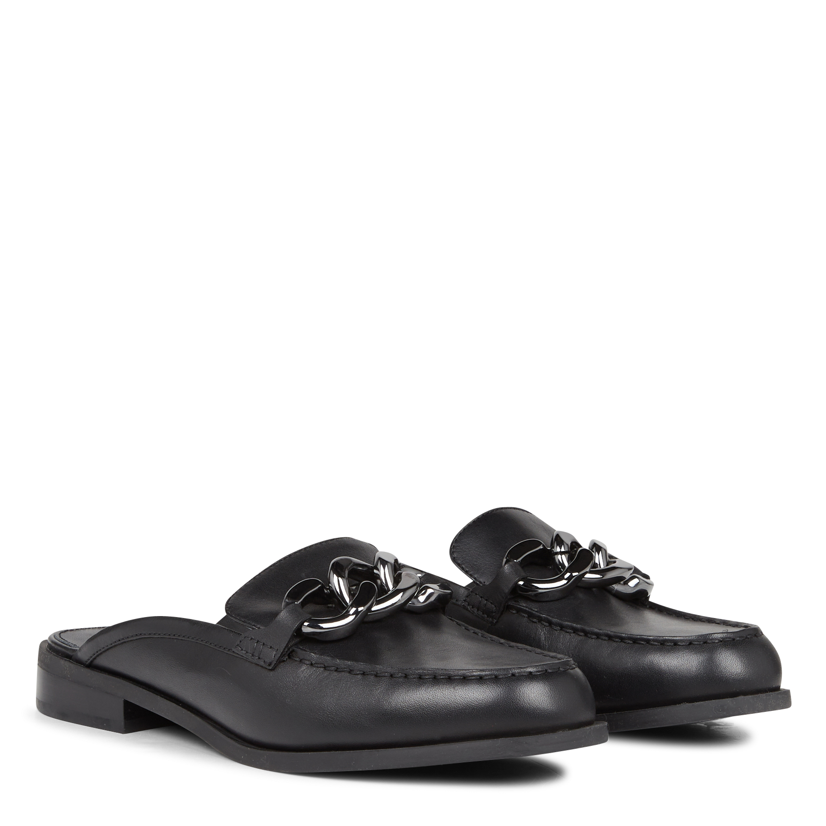 SCARLETT LOAFER - Mules en cuir| Noir