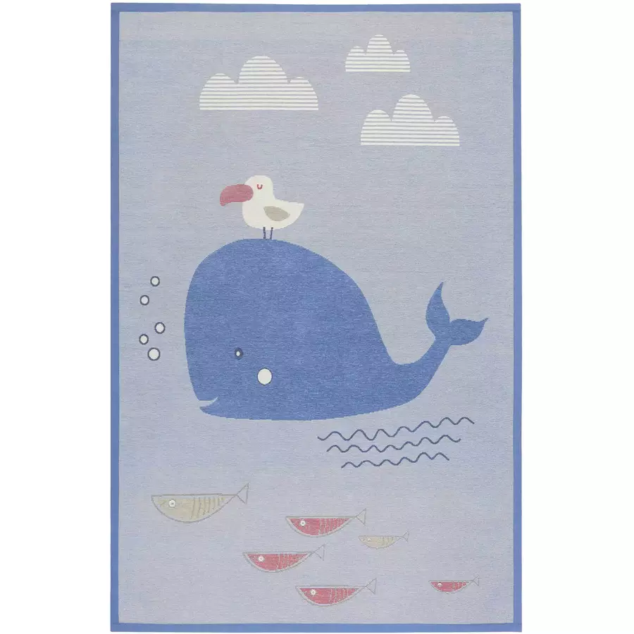 Esprit Kinderteppich Whale Buddy blau