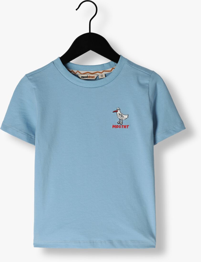 MOODSTREET blauwe moodstreet t-shirt t-shirt front + back print