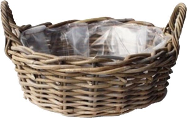 Van der Leeden plantenmand grijs D 40 H 14 cm