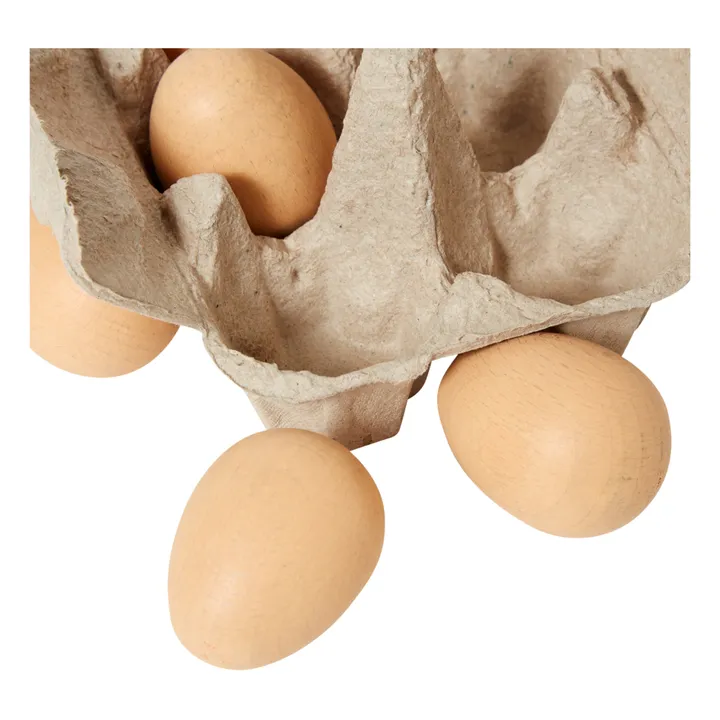 Erzi Boîte de 6 oeufs bruns