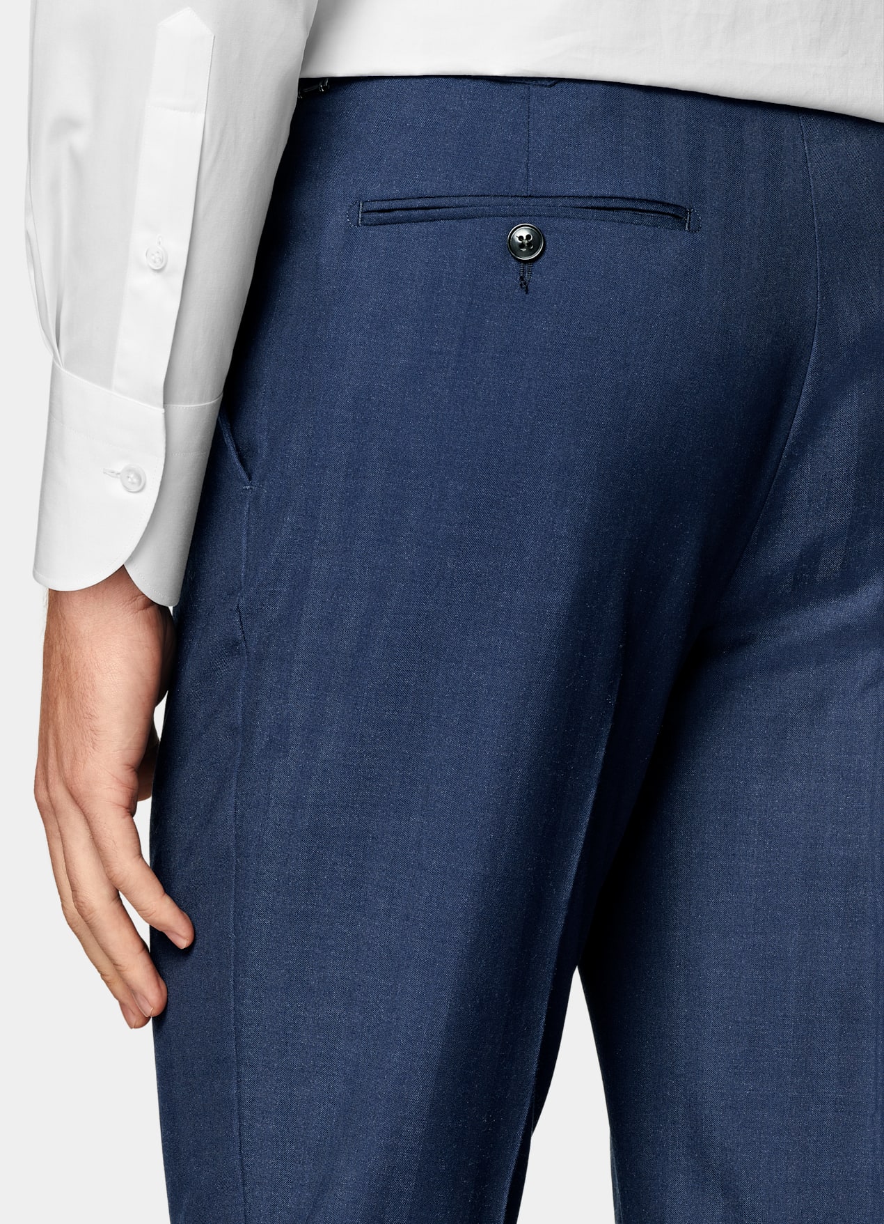 Costume Perennial Havana coupe Tailored bleu moyen à chevrons