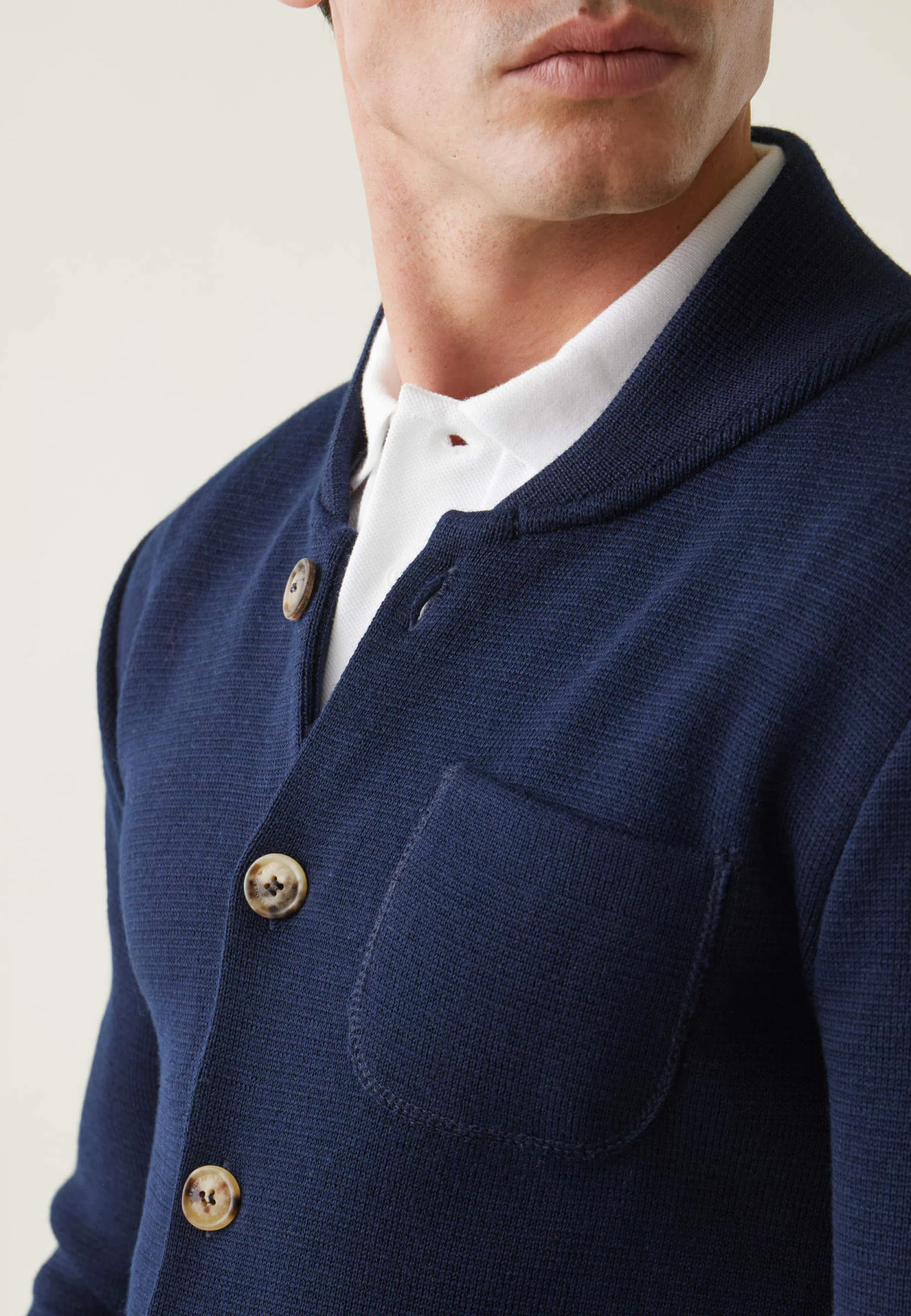 Veste en maille-Eloi Marine