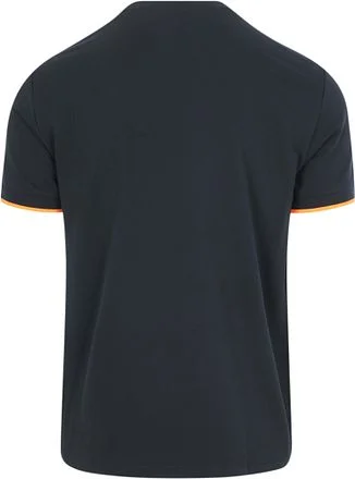 Sun68 Piqué T-Shirt Fluo Stripe Navy T35124-07 kopen