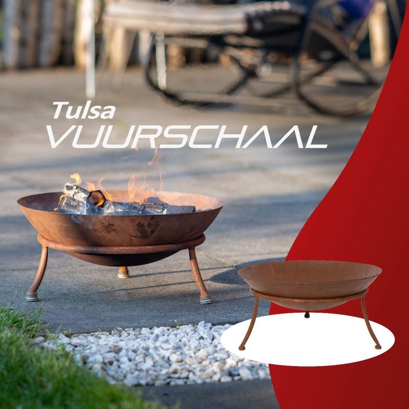 RedFire - Tulsa - Vuurplaats - Roestkleurig - Staal - Diameter 47 cm