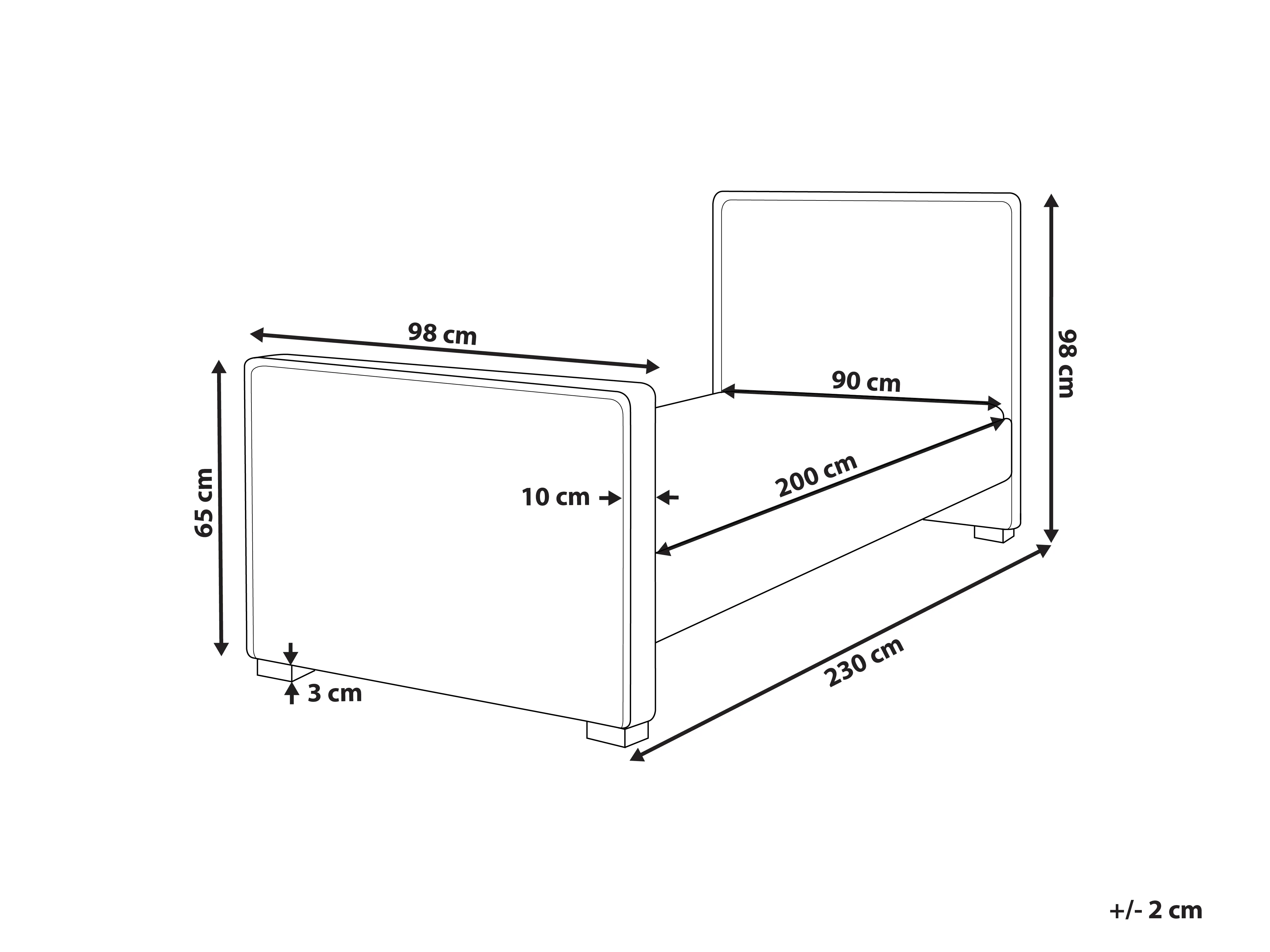 Kinderbed Fluweel TEENIE 90 x 200 cm Pastelroze