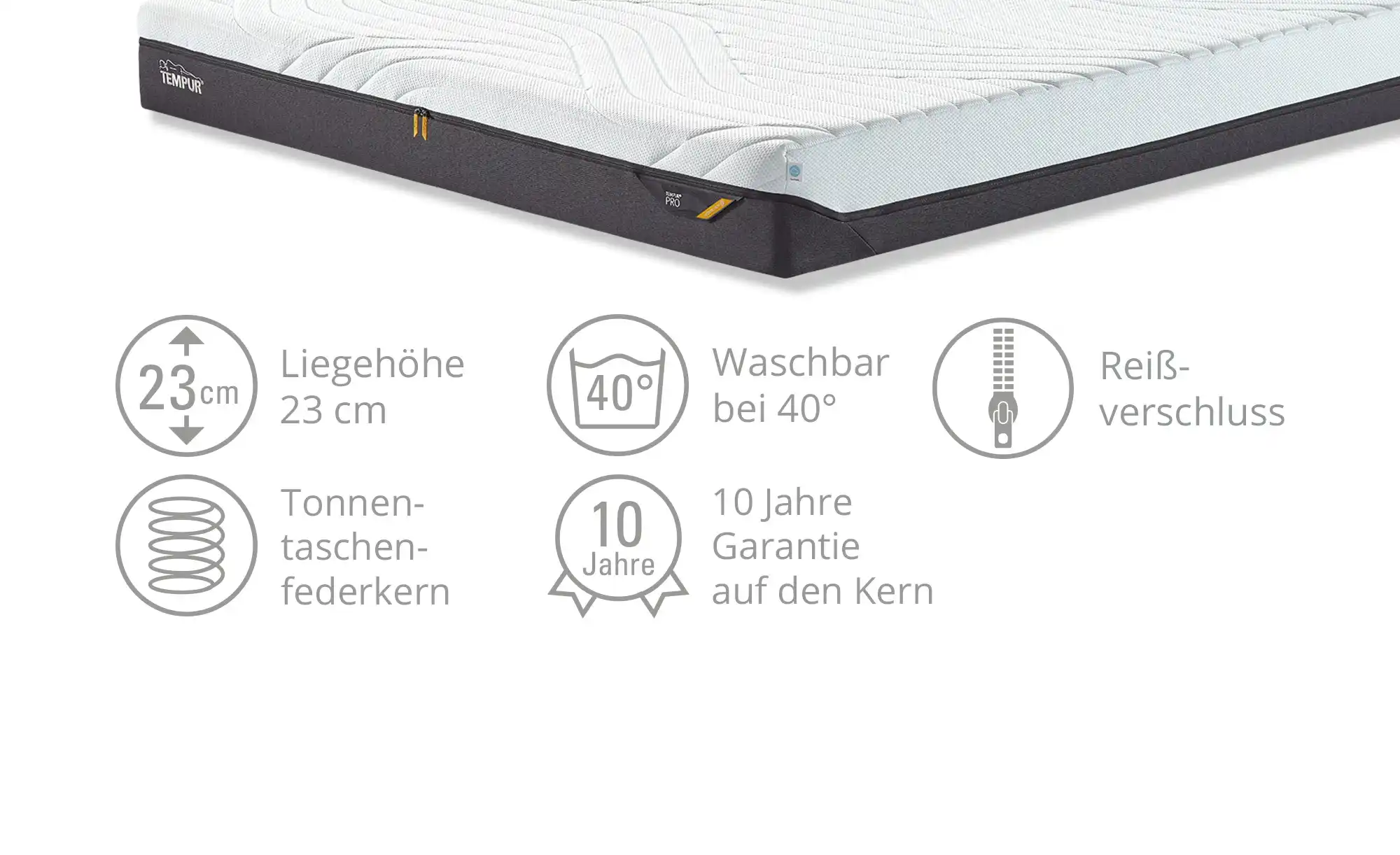 TEMPUR Viscoschaummatratze Medium Firm Hybrid Pro CoolQuilt