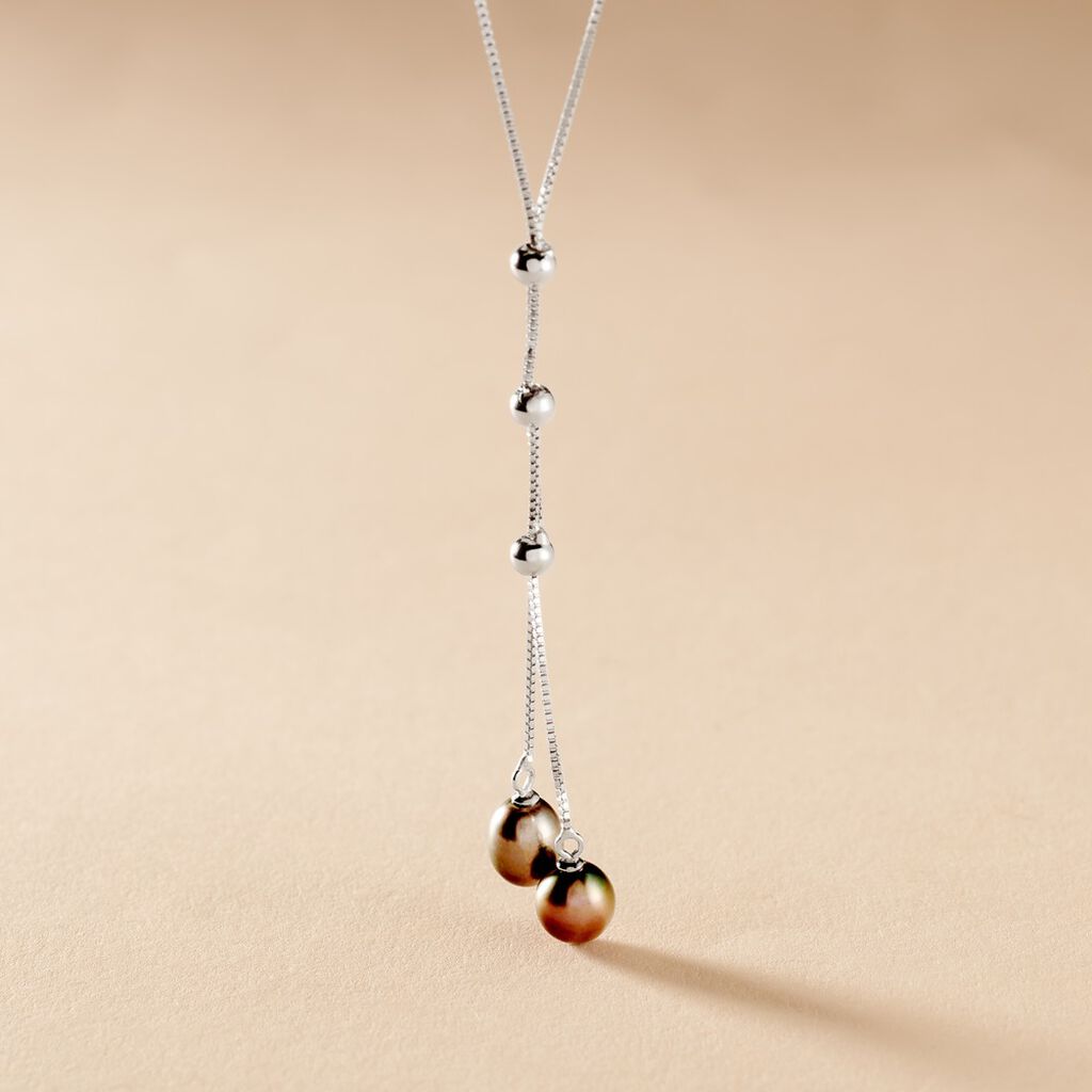 Collier Renee-marie Argent Blanc Perle De Culture