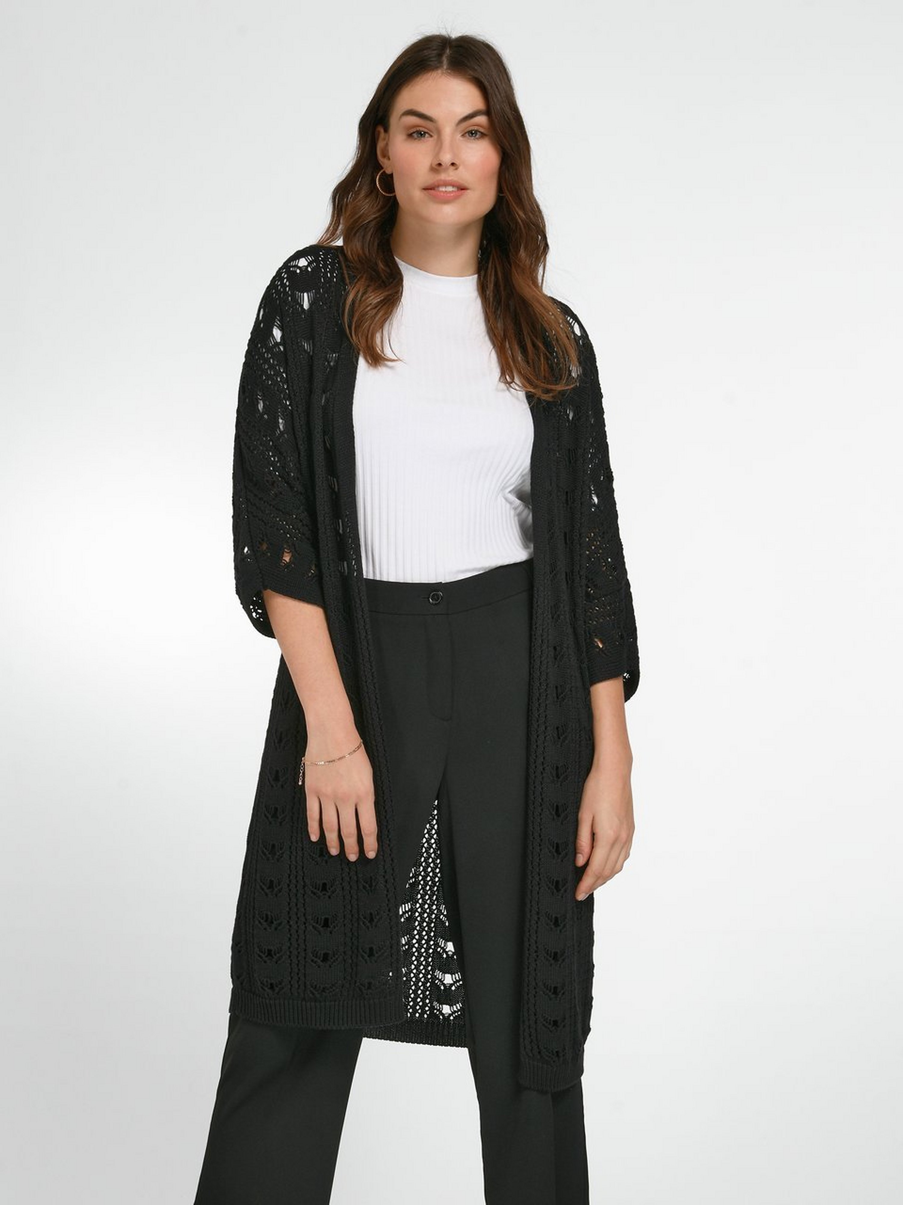 Strickjacke mit 3/4-Arm
