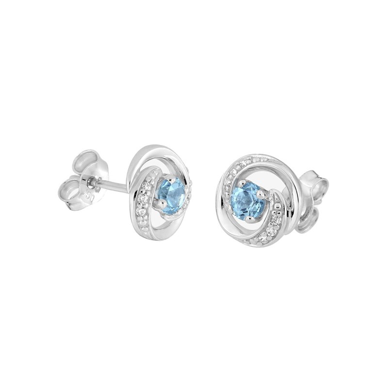 Boucles d'oreilles femme - Topaze - Or 18 Carats