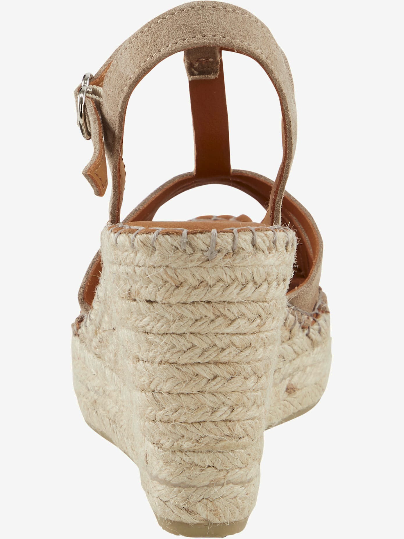 Espadrilles compensées cuir velours de vache.
