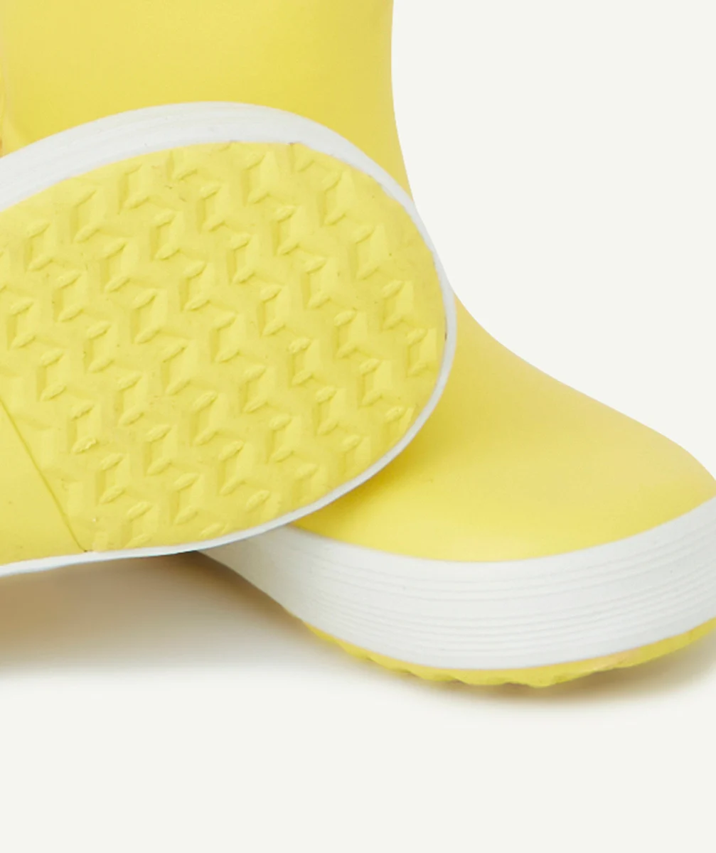 AIGLEBOTTES EN CAOUTCHOUC JAUNE PREMIERS PAS BÉBÉ BABYFLAC