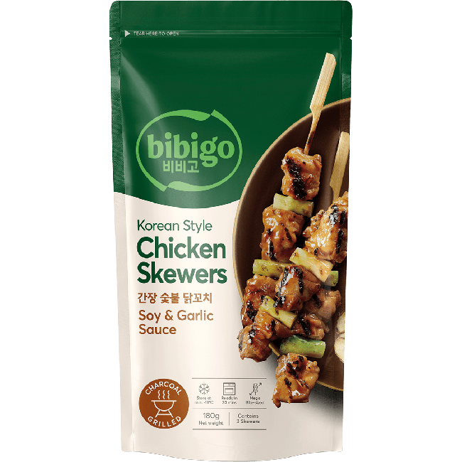 CJ Koreaanse Kipspiesjes Soja & Knoflook Smaak 180g
