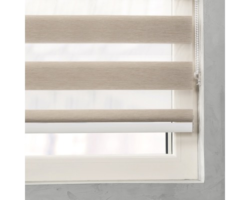 Soluna dubbel rolgordijn D-R10 met cassette Hout hout 60x175 cm