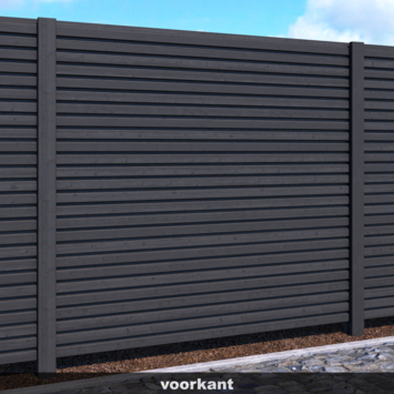 Rhombusprofiel vuren hout antraciet geschaafd 180 x 14,5 x 2,8 cm