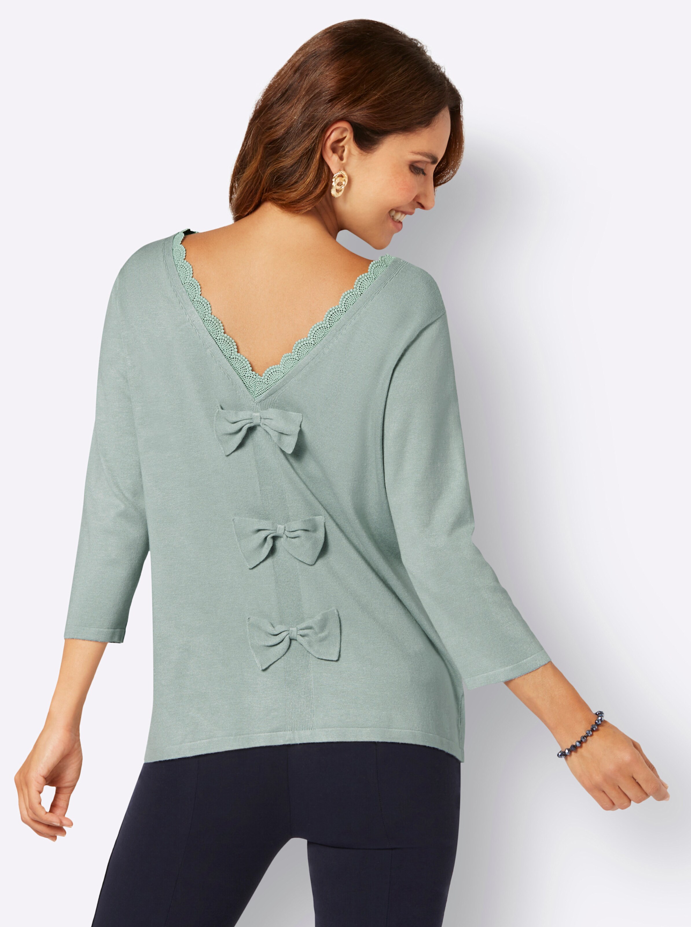 Pullover in kalkmint
