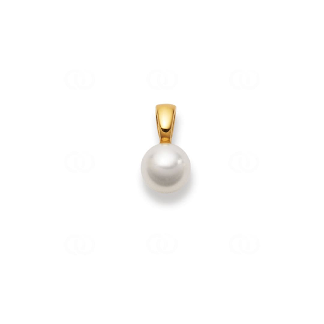 Anhänger 750/18 K Gelbgold mit Süsswasser-Kulturperle Ø 8.0mm