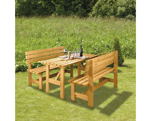 Wilk Vienna 6-persoons tuinmeubelset inclusief 2 banken en tafel