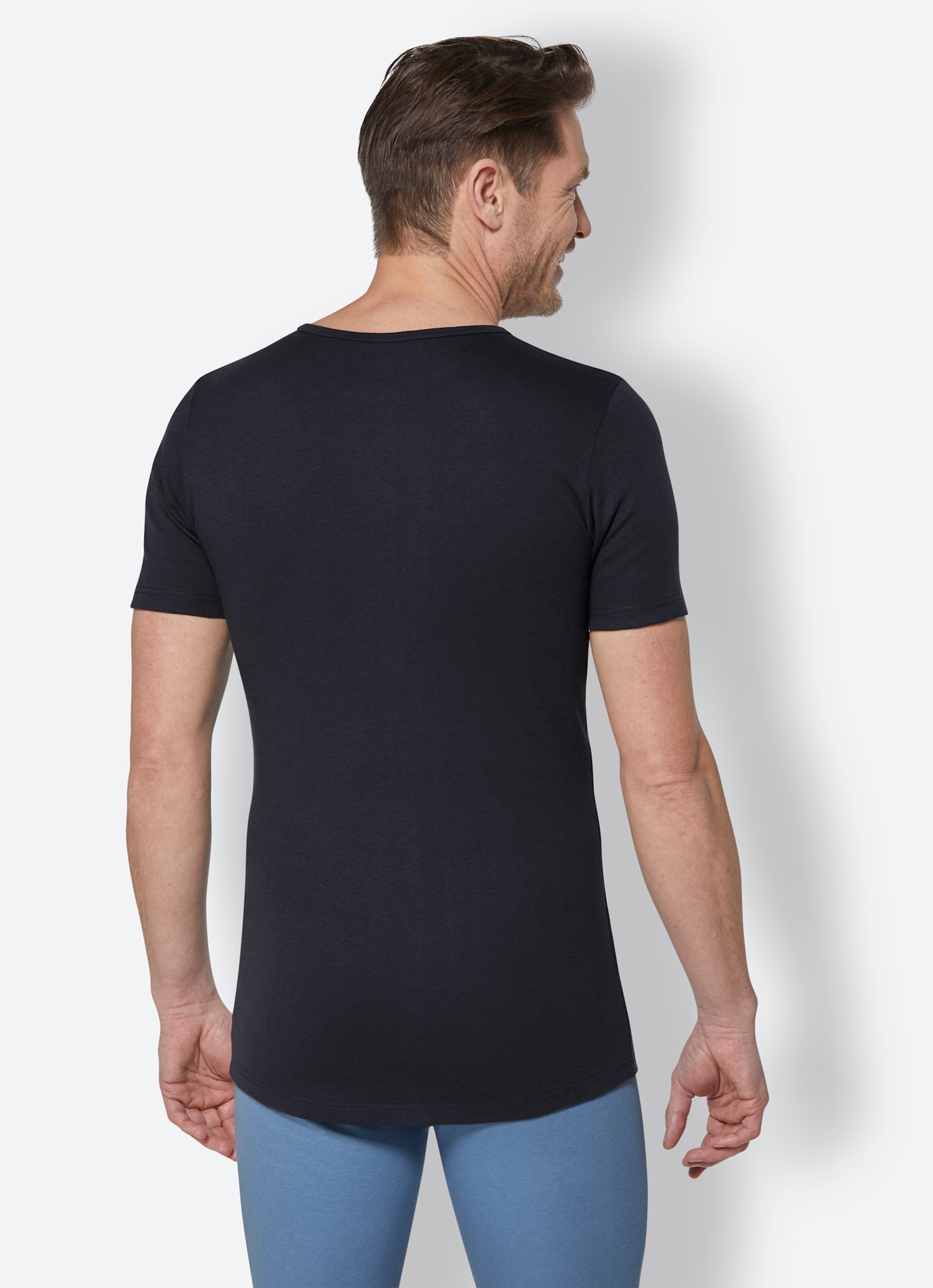KINGsCLUB Shirt in marine + mittelblau
