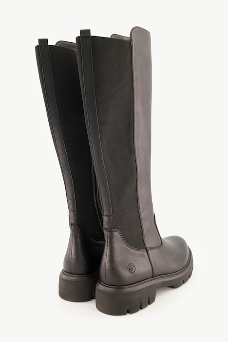 Remonte Lederstiefel, Stretcheinsatz, Zipper, Weite G