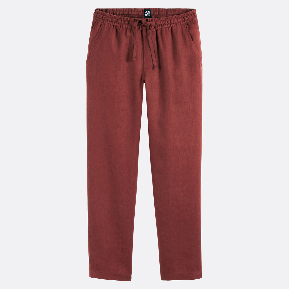 COLEÇÃO LA REDOUTE<br>Calças de linho de corte reto