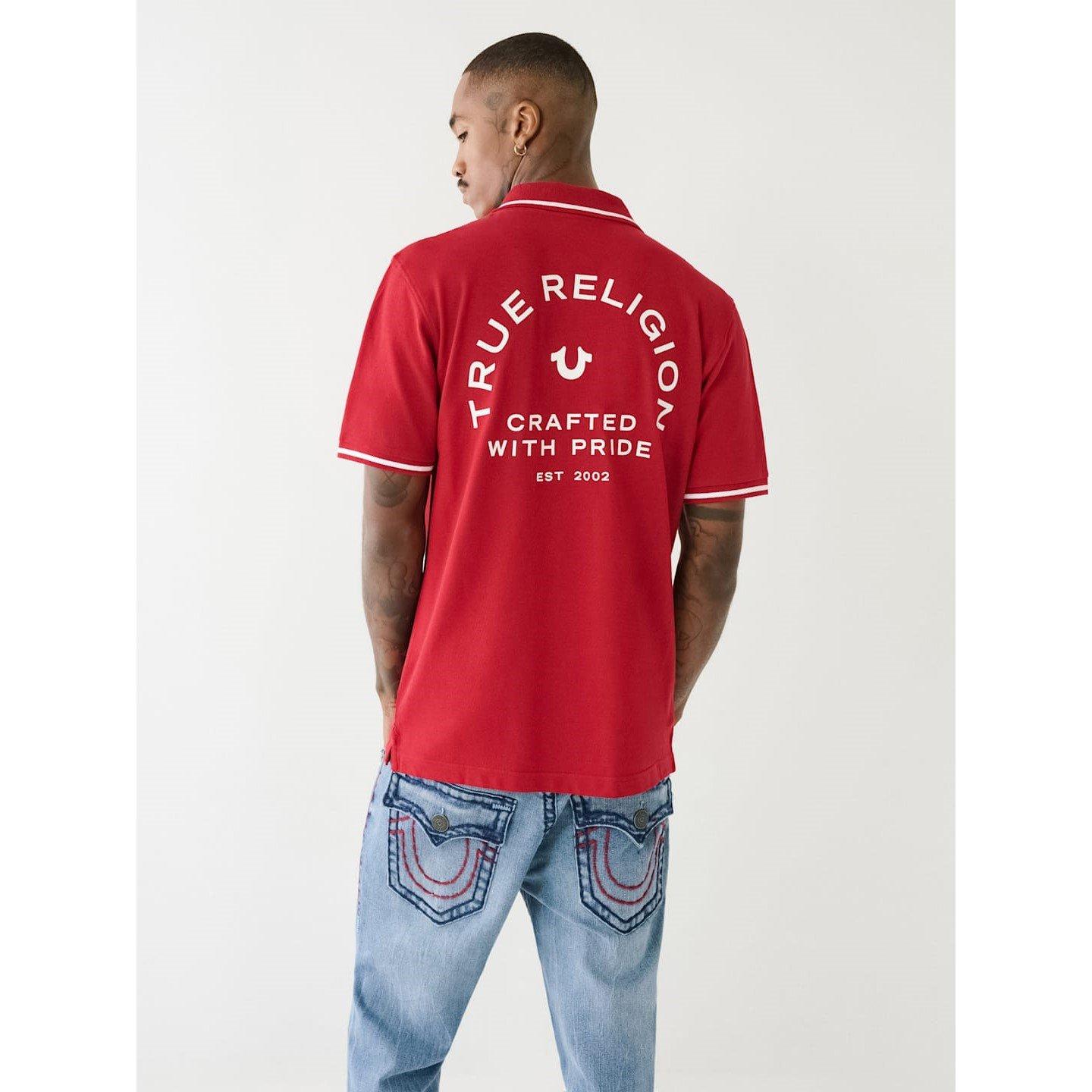 True Religion TR Crafted with Pride Polo Shirt Mens