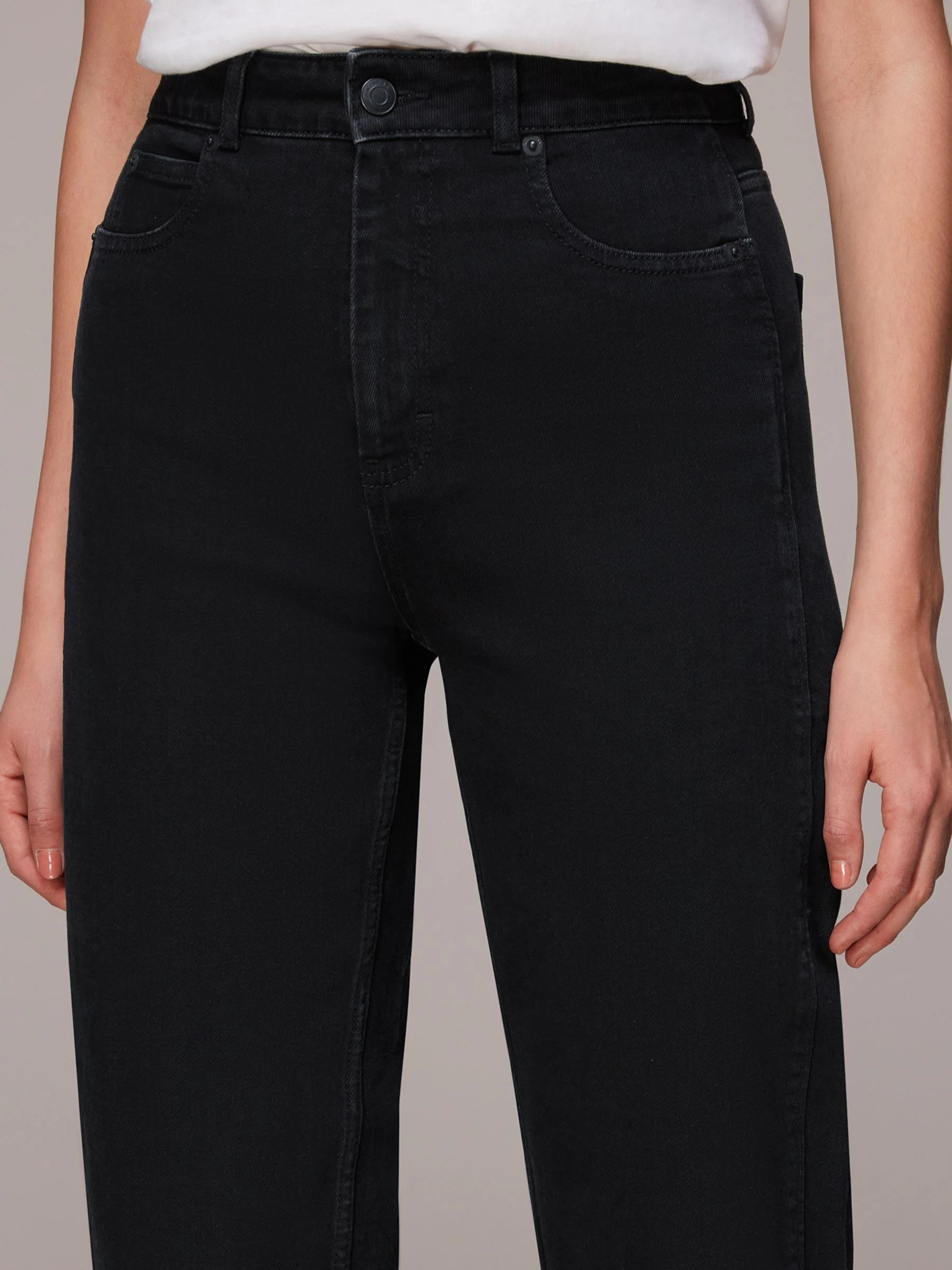 Zwart - Whistles Barrel jeans denim rechte jeans