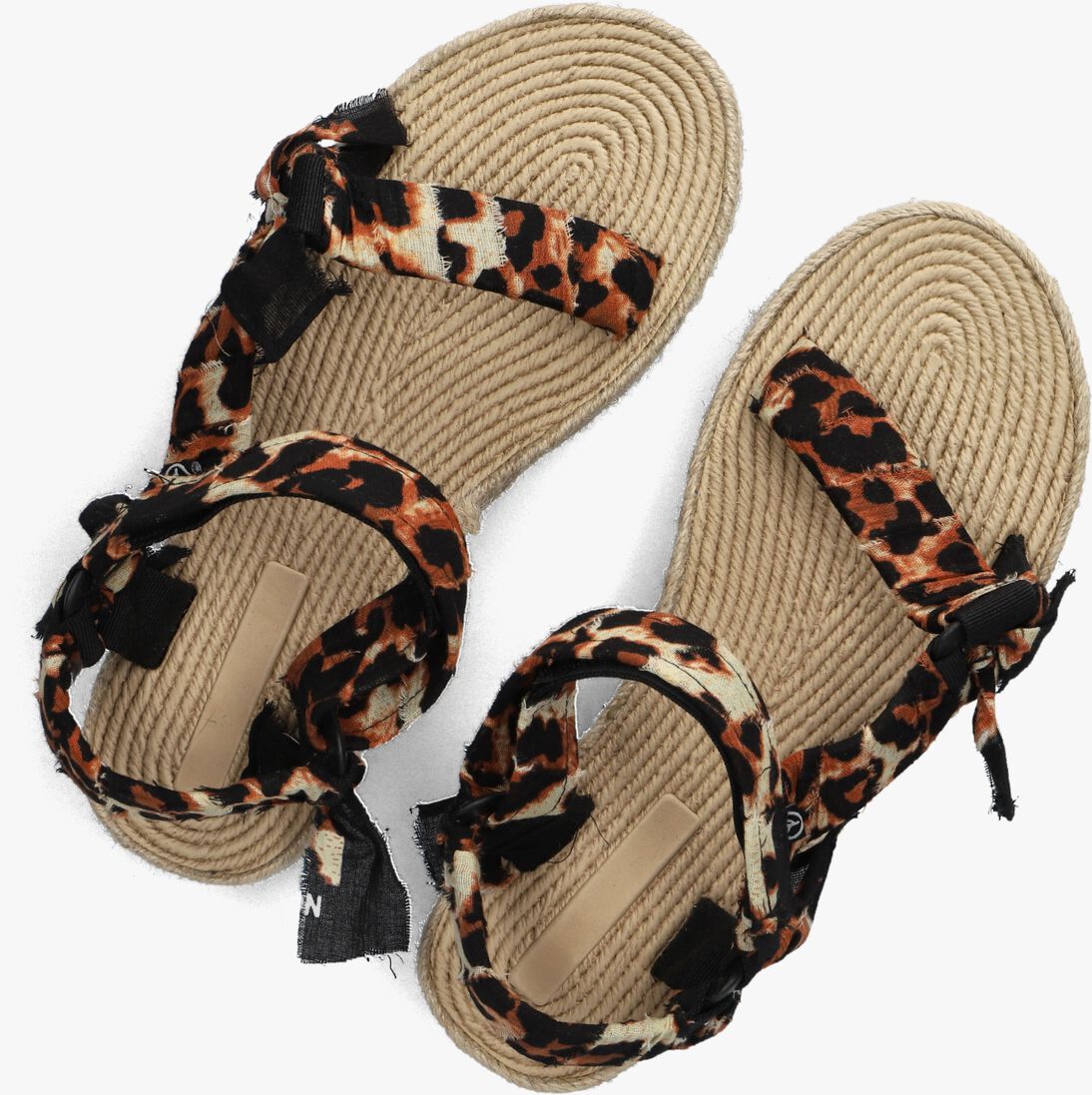 beige arizona love platte sandalen trekky raffia