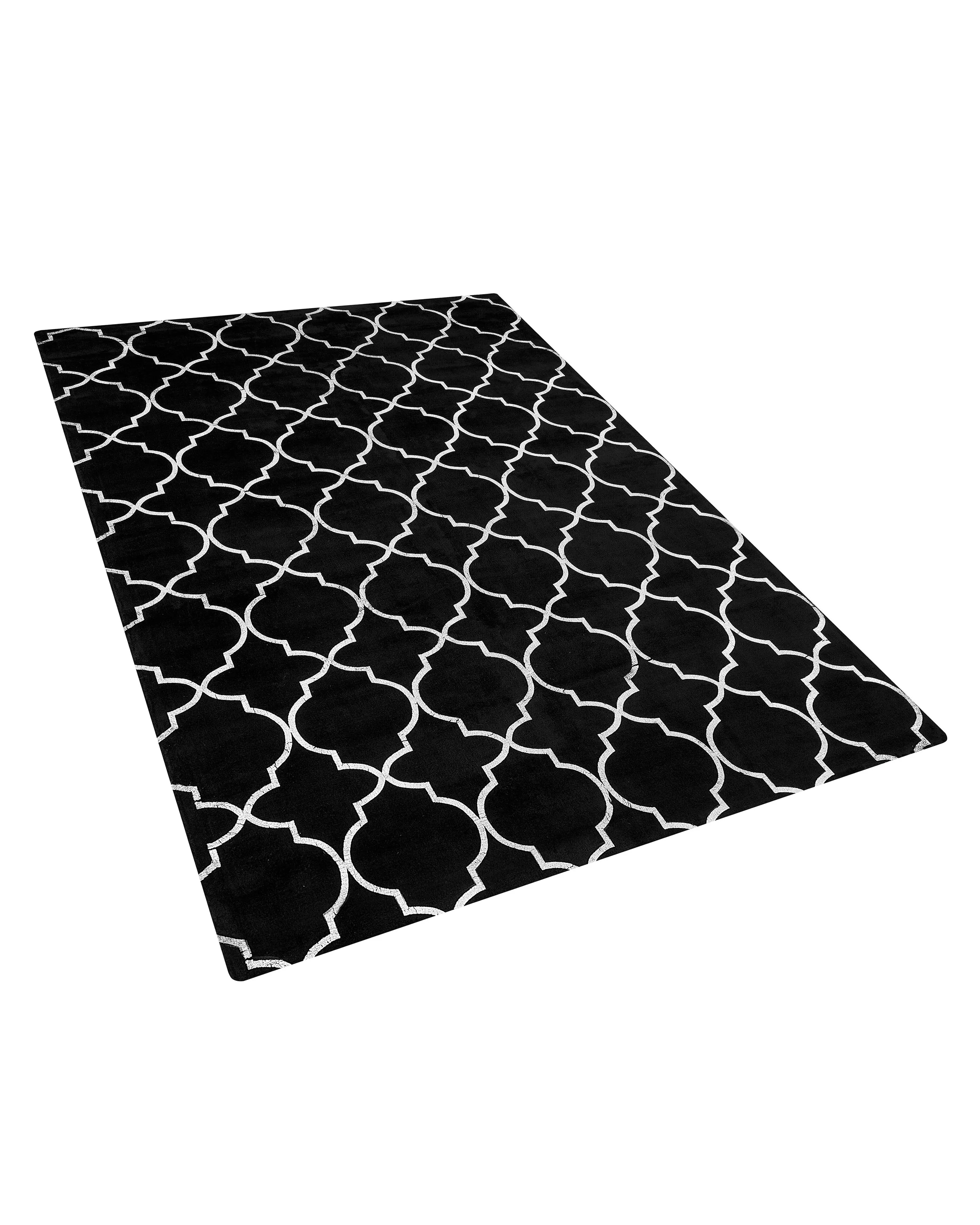 Vloerkleed YELKI Zwart 140 x 200 cm Viscose